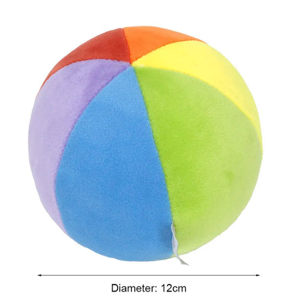 Baby Recognition Color Ball Plush Bells Ball Plush Multi Color Sensory Educational Toy Pet Training Toy Colorful Plush Bell