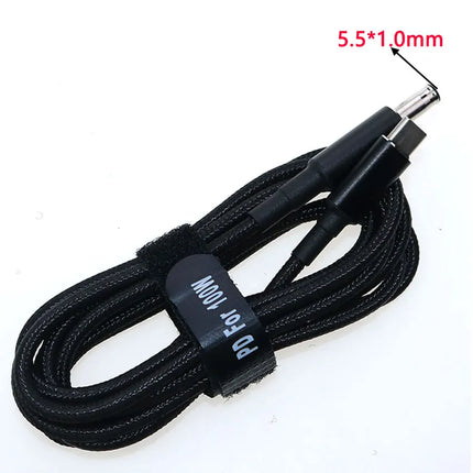 USB Type C to DC2.5*0.7 3.0*1.1 3.5*1.35 4.0*1.35 4.0*1.7 4.5*3.0 4.8*1.7mm Male Plug Converter USB-C PD Lure Charging Cable