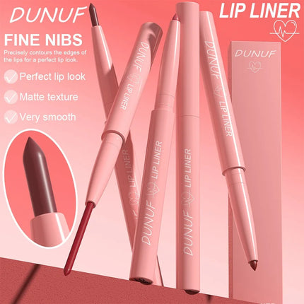 12color Velvet Matte Lip Liner for Easy Coloring Lip Makeup Nude Red Brown Tint Lipliner Soft Smooth Lasting Lipliner Crayon Set