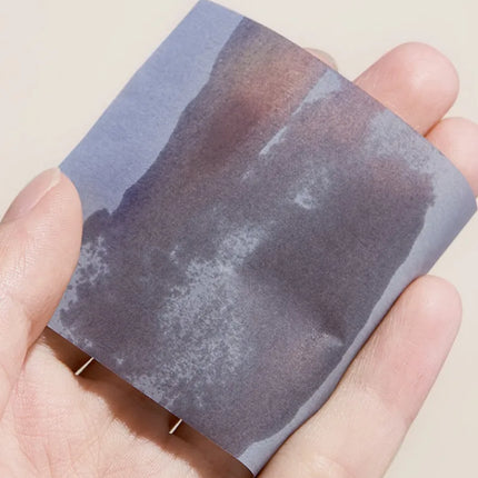 100 Sheets Bamboo Charcoal Oil Absorbing Paper Portable Powder Puff Mirror Facial Refreshing Oil Control Makeup Setting Sponge