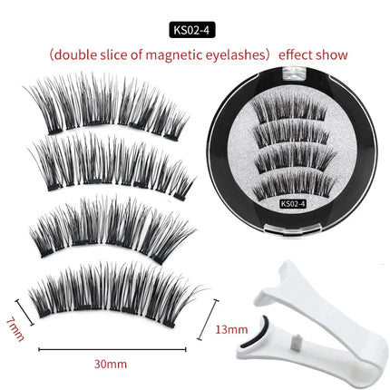 3D Magnetic False Eyelashes Reusable Magnetic Eyelashes With 4 Magnetic Lashes Natural Eyelash Extension Makeup Tools