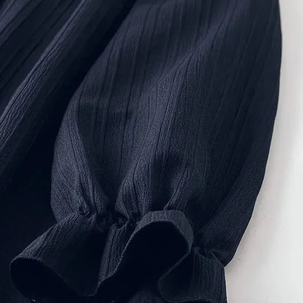 Women Plus Size 1XL-5XL Fashion Solid Color Button Front Shirt Dress Ladies Casual Long Sleeve Notched Neck Elegant Dress