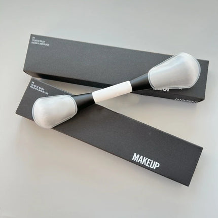 F4 Dual-Ended Foundation Face Brush Double-ended Powder Blush Contour and Eyeshadow Concealer Makeup Brushes