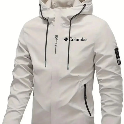 Men's windproof running jacket, lightweight and breathable hooded sports jacket, gym fitness, jogging, hiking training, outdoor