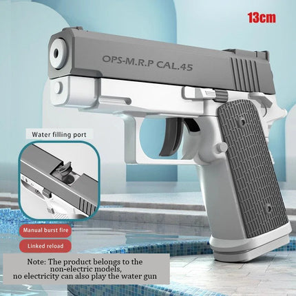 Electric Water Gun 1911 Rechargeable Automatic & Manual Spray Gun Toys Capacity Range Up to 26 FT Range for Adults & Kids