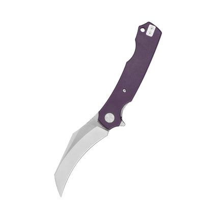 Shooziz-HAN308,Pikal Pocket EDC Knife for Men , Hawkbill Folding Knife & Ultem/G10 Handle，3.15"14C28N Steel Flipper Blade