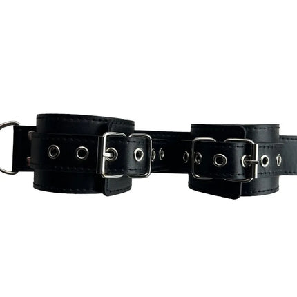 BDSM Training Bondage Belt Gag Backhand Buckle Leather Bondage Gothic Style Fetish Handcuffs Metal Anal Plug Sex Toys Unisex
