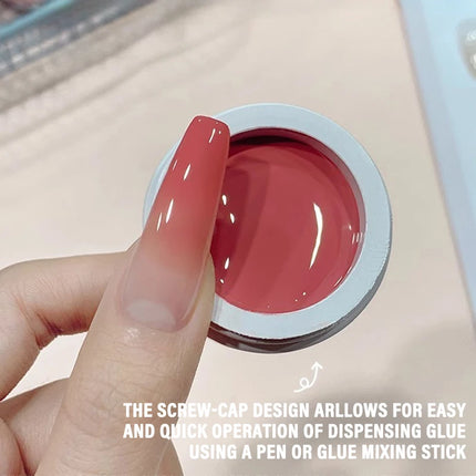 12 Colors Nail Polish Patting Glue Pink Color Nail Art Air Cushion Glue High Saturation Gypsum Painting Glue for DIY Home Salon