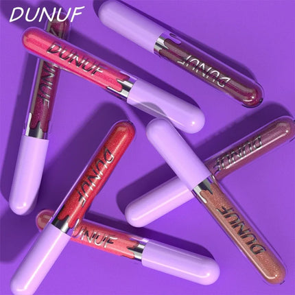 1pc Metallic Liquid Lipstick Long Lasting Glitter Lip Glaze Waterproof Moisturize Brown Lip Tint Shiny Shimmer Lipgloss Makeup
