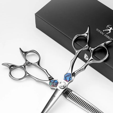 Titan CNC Skill 5.5,6.0inch Hairdress Professional Barber Tools Hair Salon Cutting Thinning Hair Scissors