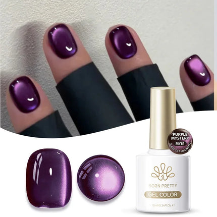 BORN PRETTY 10ml Pink Water Light Cat Magnetic Gel Polish Spaking Glitter UV LED Soak Off Gel Varnish Crystal DIY Manicure