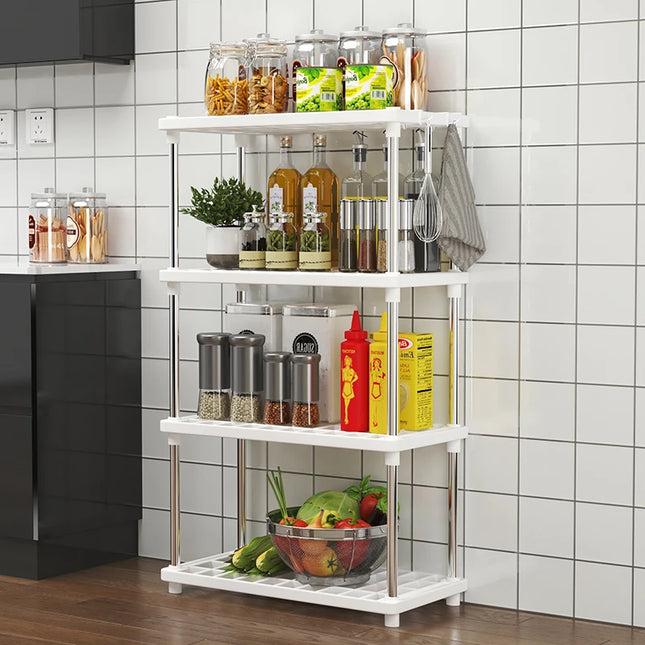 Kitchen storage rack, bedroom floor storage shelf, bathroom living room organizing rack, simple multi-level storage rack