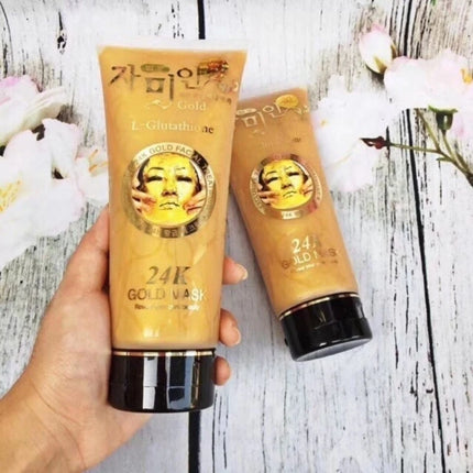 mat na vang 24k 1chai - Luxury 24K Gold Collagen Face Mask, Exfoliating Dead Skin & Minimize Pores Brightening Cream Mask