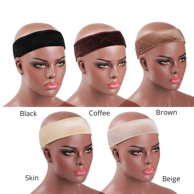 Nunify Non-slip Soft Velvet Women  Wig Grips Headband Women Velvet Wig Accessories Grip Scarf Headband Adjustable