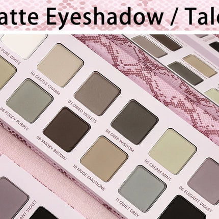 Afflano 12 Colors Eyeshadow Palette Powder Matte Shimmer Nude Beige Brown Natural Colors Highly Pigmented Blendable Eye Makeup