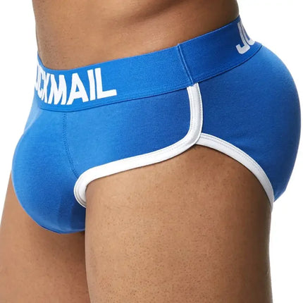 JOCKMAIL Padded Enhancing Bulge Mens Underwear Male Briefs Cotton Sexy Double Removable Push Up Front And Bottom Gay Underwear
