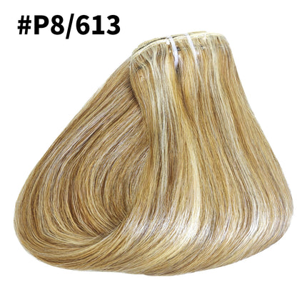 8Pcs Clip Ins 4/27 Highlight Color Straight Clip In Human Hair Extensions Brazilian Human Hair Clip In Hair Extensions 120G/Pack