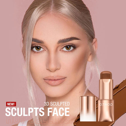 O.TWO.O Contour Stick Cream Long-wear Lightweight Brighten Stick Easy to Sculpt Face Concealer Bronzer Contouring Makeup Pen