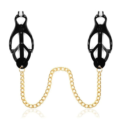 Metal Nipple Clamps Clips with Chain Clitoris Stimulator Steel Nipple Breast Clamps Slave Bondage Flirting Women Sex Toy