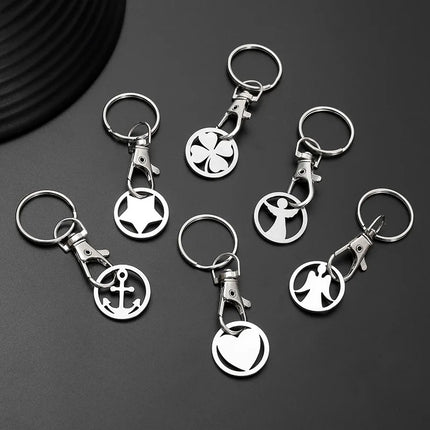 Trolley Cart Tokenrings Keychains Shopping Trolley Token Coin Keyring