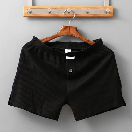 Stretch Cotton Underwear Mens Boxer Shorts Threaded Aro Pants Sleepwear Loungewear Shorts Boxers Male Underpants Panties