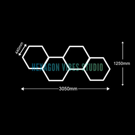 Garage Hexagon LED Light 50000H 6500K Ultra Bright for Home Gym Barbershop Car Detailing Bar Basement Workshop Ceiling Lighting