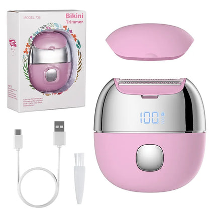 Electric Bikini Trimmer Painless Shaver for Face Legs Underarm Waterproof Portable Women Epilator Lady Shaver for Intimate Areas