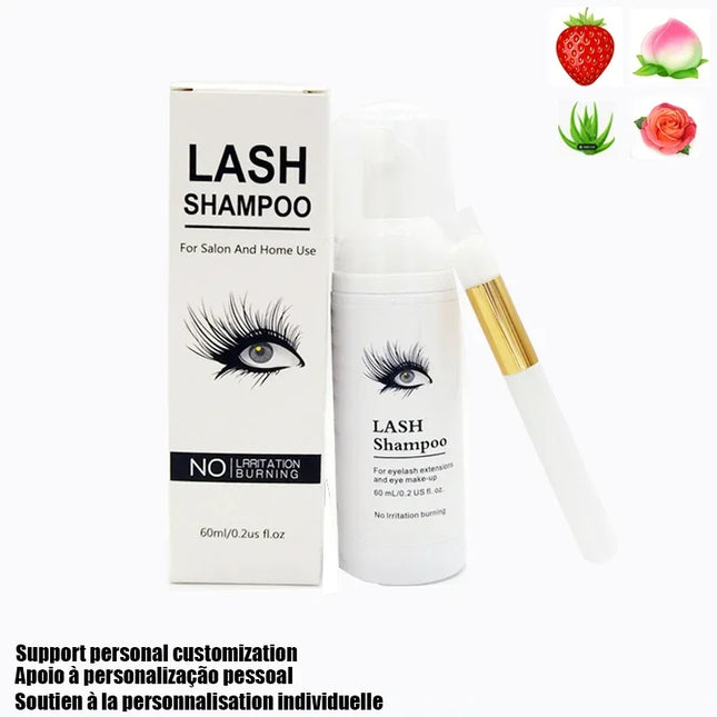 10Set 60 ml EyeLashes Shampoo Extensions Foam Kit EyeLashes Cleaning for Grafting Planting Makeup Remover Tools Dropshipping
