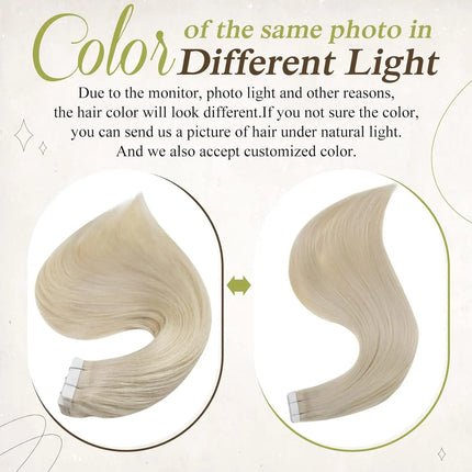 Full Shine Tape In 100% Remy Human Hair Straight Double Sided Blonde Comfortable Silky Natural Tape ins For Women