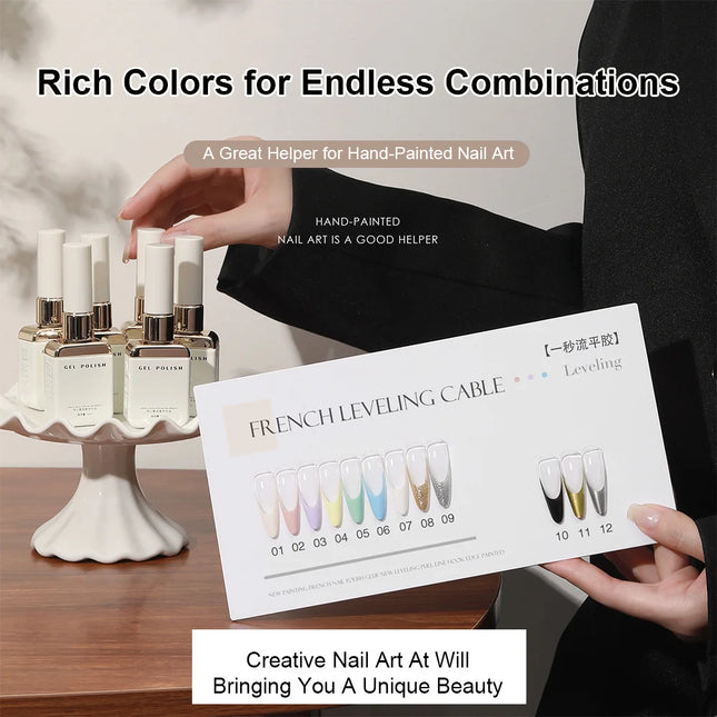 12Ml French Nail Polish 12 Colors Long Lasting Quick Drying No Need of Lamp To Cure Nail Supplies Vernis for Nails Manicure