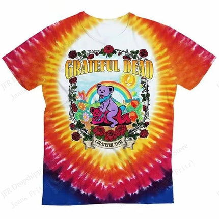 New Classic Rock Band Grateful Dead 3d Print T-shirt Men Women Fashion Trend Hip Hop Short Sleeve Tops Tees Kids Tshirt Tour