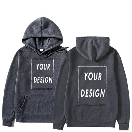 Customizable DIY Hoodie Sweatshirt - Personalize with Your Own Design Brand Logo Picture for Men & Women Casual Fashion Hoody