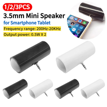 1-3PCS Mini Portable Speaker with 3.5mm Plug Plug and Play Mobile Phone Speaker Tablet Music Loudspeaker for Smartphone Tablet