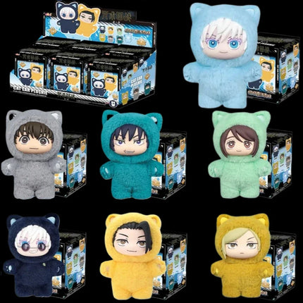 In Stock Bandai Eaki Jujutsu Kaisen Season 2 Cat Park Party Gojo Satoru Blind Box Plush Doll Bag Pendant Model Collection#2026