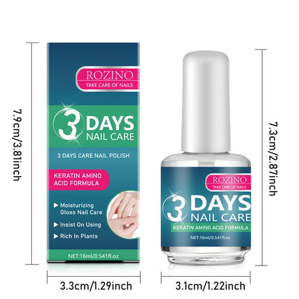 Multi functional nail care solution, gently moisturizes nails, brightens and repairs nails, anti scratch and polishing oil
