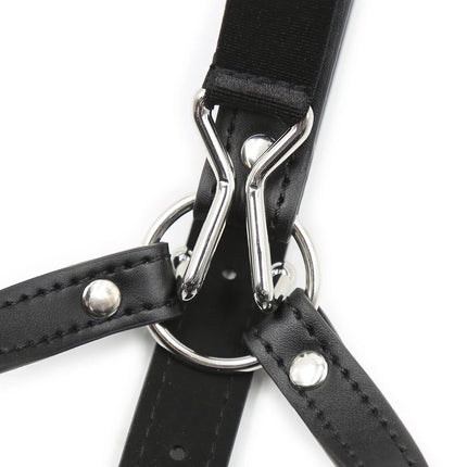 Couples Cosplay Open Mouth Gag BDSM Bondage Restraints Breathable Ring Harness Strap Fetish Silicone Gag Ball Sex Toys For Women