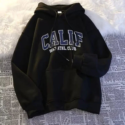 Sweatshirt printed hooded pullover Korean fashion loose and casual hooded pullover for women Y2k