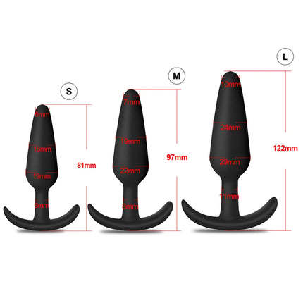 S/M/L Silicone Butt Plug Anal Plugs Prostate Massage Stimulator Anal Trainer for Couples Adult Erotic Sex Toys for Women Men Gay