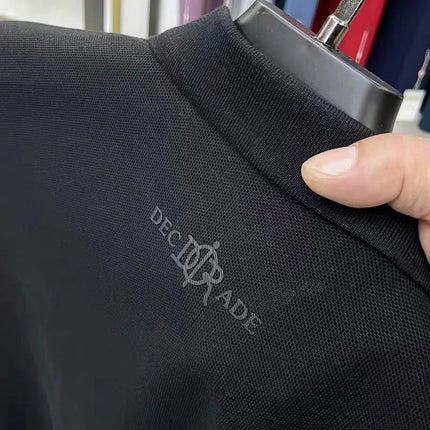 100% Pure Cotton High-End Fashionable Short Sleeve Summer New High-Quality Men's Business Casual Polo Shirt Luxury Brand T-Shirt