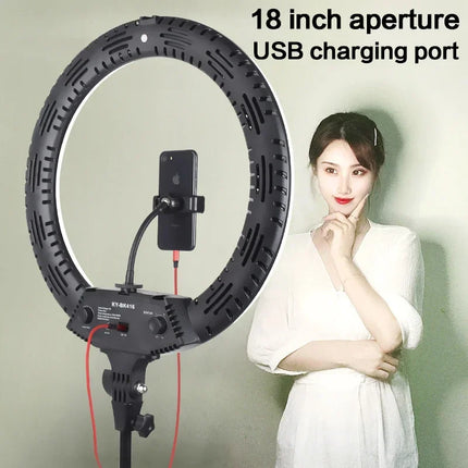 3200-5600K LED Ring Light 416pcs Led Bead 65W 18 inch Photography Lighting LED Ring Lamp for live broadcast Makeup Video