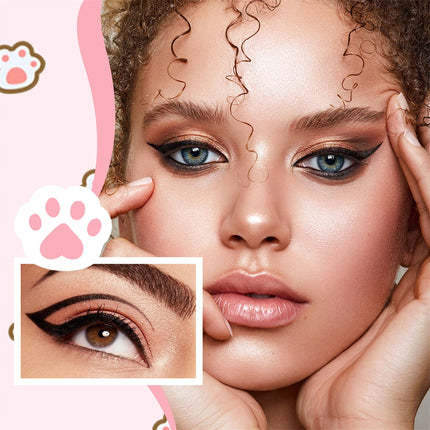 Pink Cat Paw Black Liquid Eyeliner Pen Fast Drying Long-lasting Smudge Proof Makeup Holding Premium Eye Liner Pen Eye Cosmetics