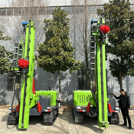 Hydraulic Crawler Spiral Solar Pile Driver - 8000N.m Torque 360° Rotation for PV Foundation Mountain Construction