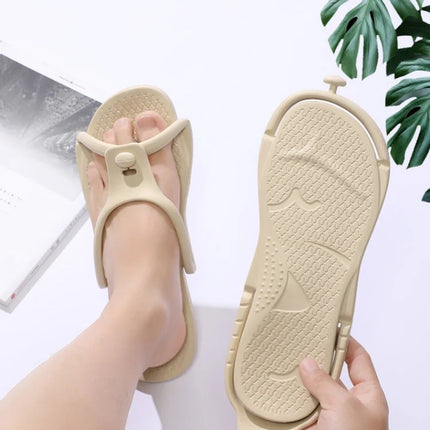 2024 Summer Women Folding Slippers Adults Portable Trip Travel Sandals Couples Indoor Soft Slides Men Beach Non-slip EVA Shoes