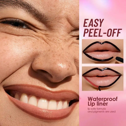 Tear-off Lip Liner Long Lasting Matte Lip Tint Waterproof and Sweat-proof Not Easy to Smudge Line Hook Lip Marker Makeup Pen
