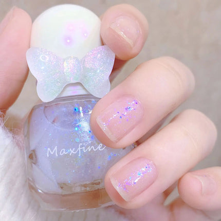 Maxfine Small Diamond Nail Polish Set Wholesale No-bake Long-lasting Water-based Nail Polish Novice Practice Can Be Torn