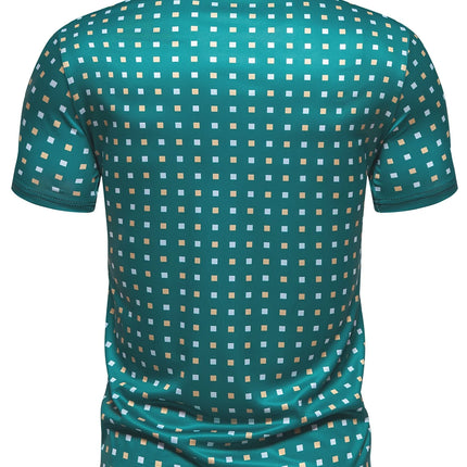 2026 Summer New Style Men's Short-Sleeved Polo Shirt - Street Casual Fashion Comfortable Breathable 3D Pattern Print