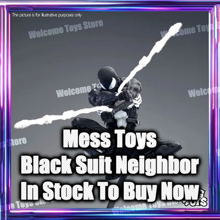 In Stock Mess Toys Spider Man Symbiote Black Suit Neighbor Spiderman Messtoys Scarlet Spider Anime Action Figure Gifts Toys
