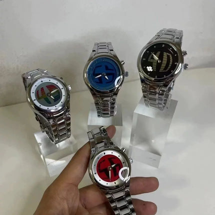 Digital Display Dynamic Watch Vintage Y2K Waterproof Quartz Wristwatch for Men Special-Shaped Cool Watch Unique