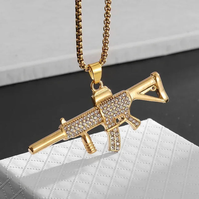 Hip Hop Iec Out Put Crystal Zirconia Dollar Sign Pendant Necklace Fashion Punk Cool Rock Rap Party Jewelry Accessories for Men