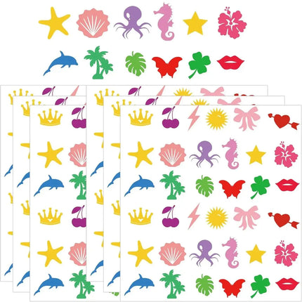 Tanning Sunbathing Stickers 360 Pcs Body Sticker Tanning Bed Decals - Tannings Heart Lips Butterfly Cherry Dolphin Tree Star Sun